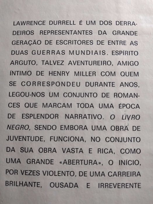 O LIVRO NEGRO de Lawrence Durrell