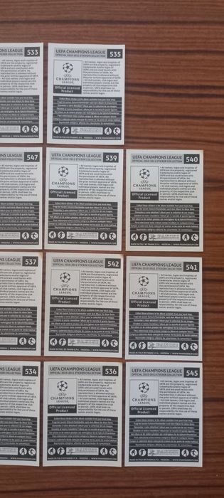 14 cromos uefa champions league 2010-11