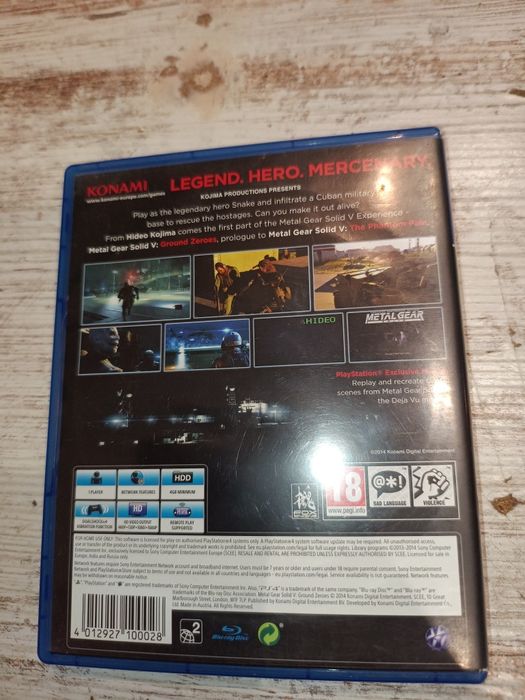 Metal Gear Solid Ground Zeroes Ps4