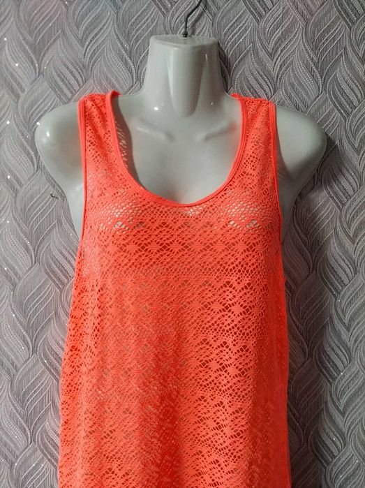 Помаранчева,мереживна накидка,парео 44 р