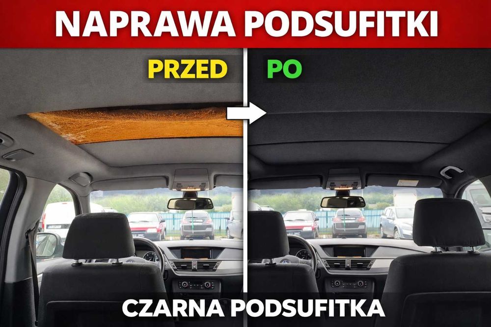 Naprawa podsufitki Tarnów, regeneracja foteli po wystrzale