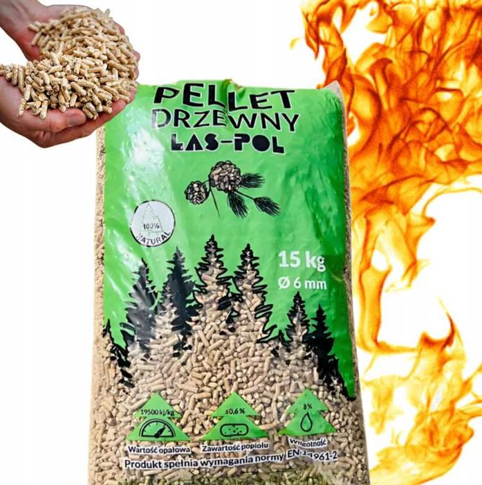 Pellet Drzewny LASPOL A1 Wysoko Energetyczny 18MJ SuperJakość!
