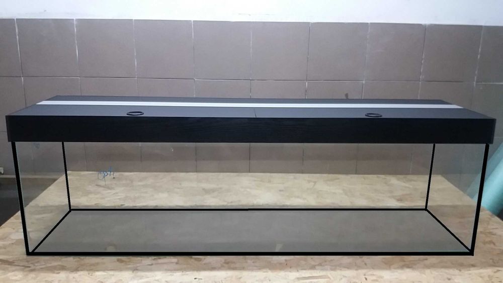 Akwarium Proste Wraz Z Pokrywą aluminiową  120x40x50 - 240L