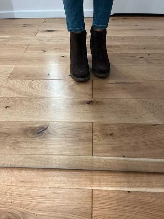Euro buty brązowe karmelowe botki na obcasie 37