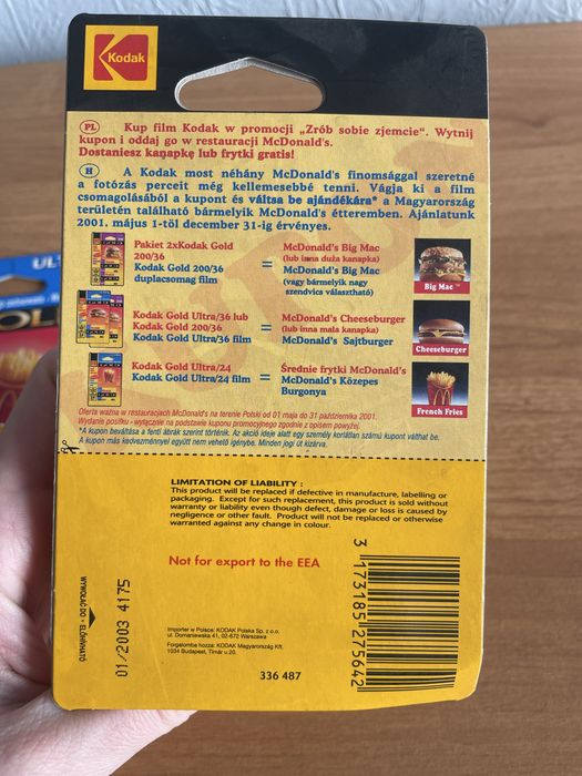 Dwa nowe 2 sztuki filmy Kodak negatywne zdjecia barwne