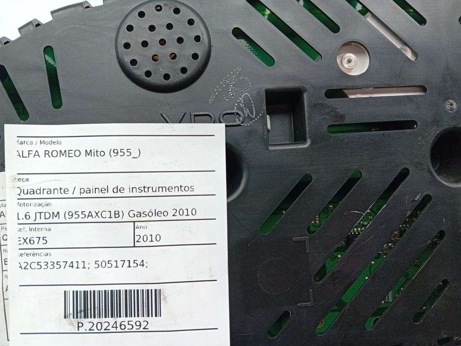 Quadrante / painel de instrumentos ALFA ROMEO Mito (955_)