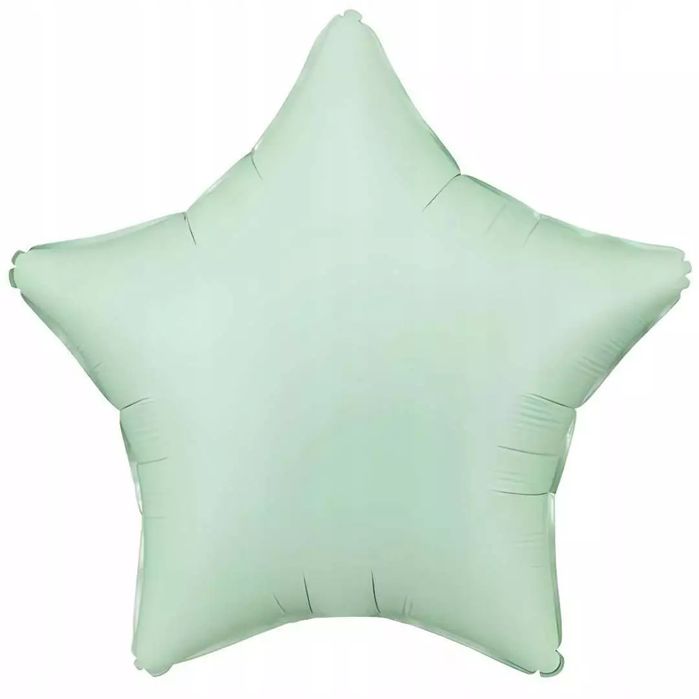 Balon foliowy "Gwiazda", zielony matowy, PartyDeco, 19", STR. PartyDeco