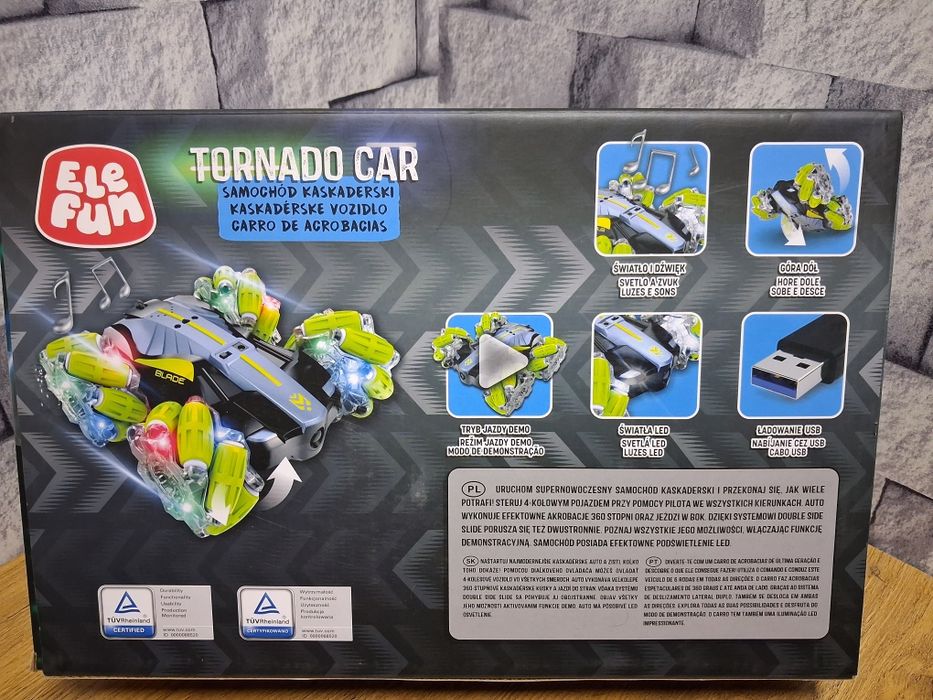 ELEFUN Samochód Kaskaderski TORNADO CAR – Zdalnie Sterowany / Pilot