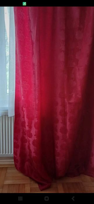 Bordowe zasłony 2,83 x 1,50 cm# 5 sztuk materiału