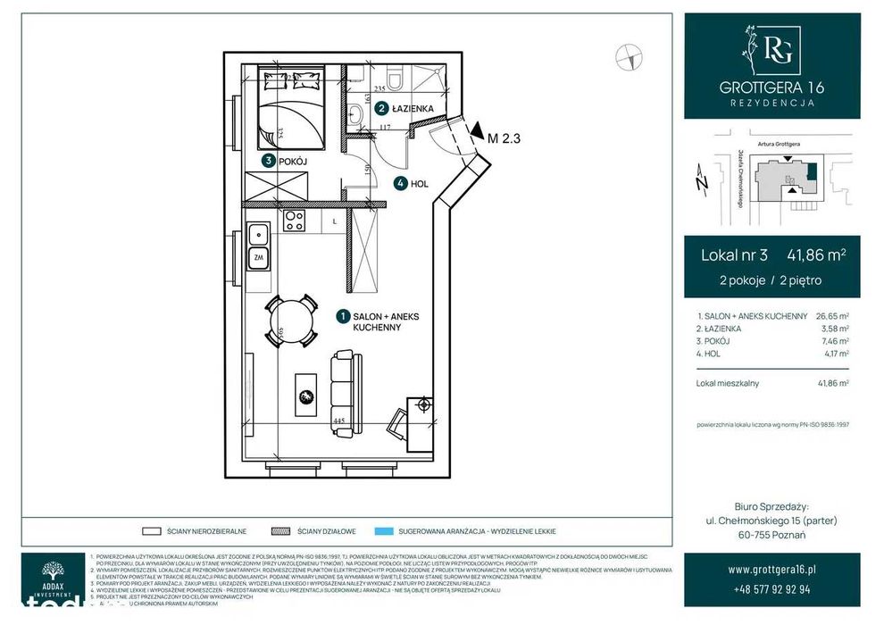 | Передпродаж | 2-кімнатна квартира в Познані M3/I​I
