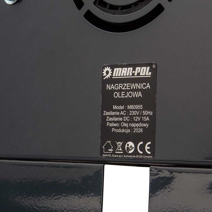 Автономний дизельний обігрівач Mar-Pol M80955 8 кВт – Wi-Fi Tuya, 12/230 В, LCD, пульт, бак 5 л