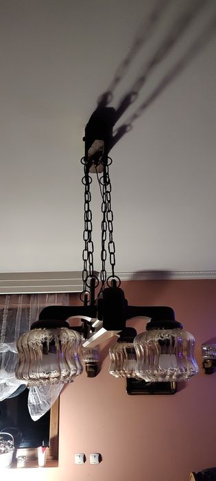 Lampa wisząca + dwa kinkiety