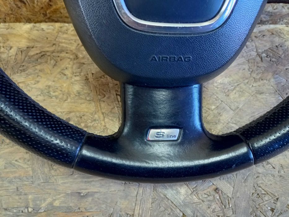 Audi A3 8P A4 B7 A6 C6 kierownica skóra s-line łopatki air bag