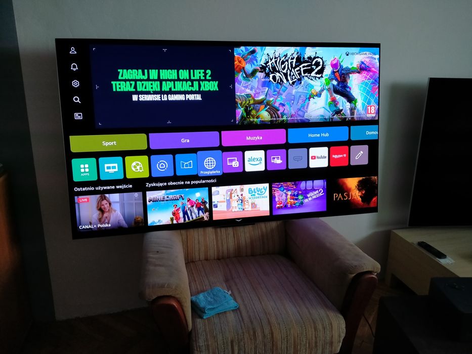 LG65M59LA OLED Evo 144Hz bezprzewodowy Zero Connect Box