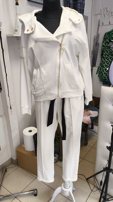 La mu piękna bluza ramoneska biała bawełna rozm S m l xl XXL