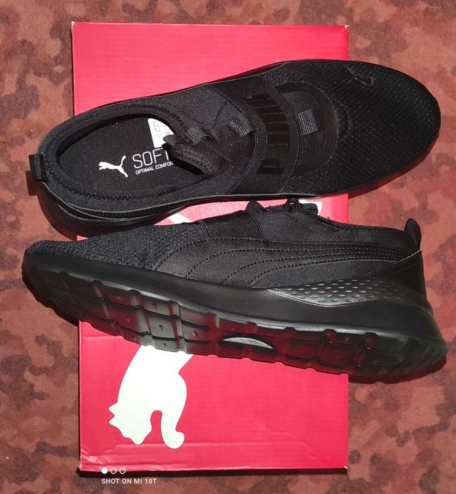 Кросівки чоловічі легкі Puma (оригінал), чорні, US 11, EU 44,5