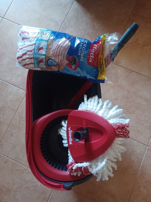 Vileda balde e esfregona Turbo microfibra