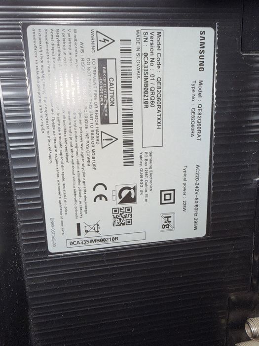 Tv samsung 82 cale uszkodzony