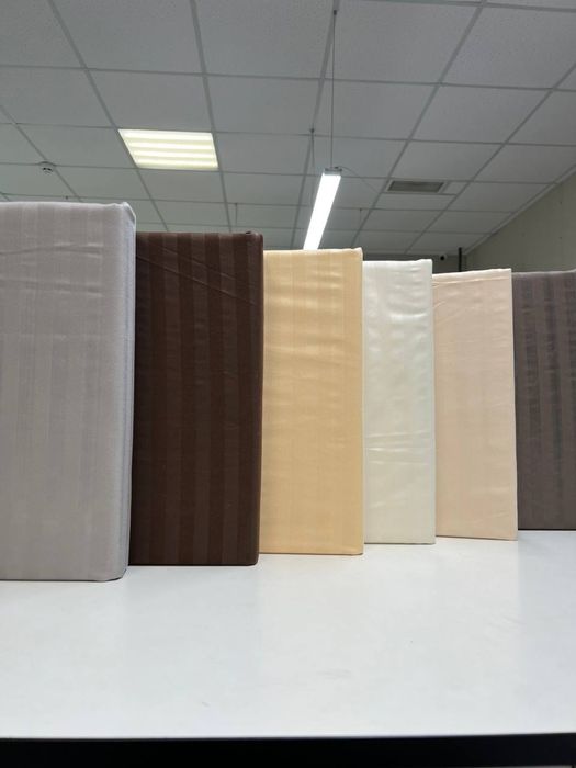 Страйп сатин Постельное белье в полоску Много Цветов