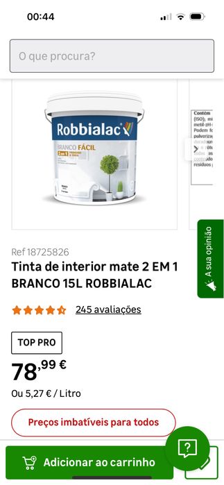 Lata de tinta branca