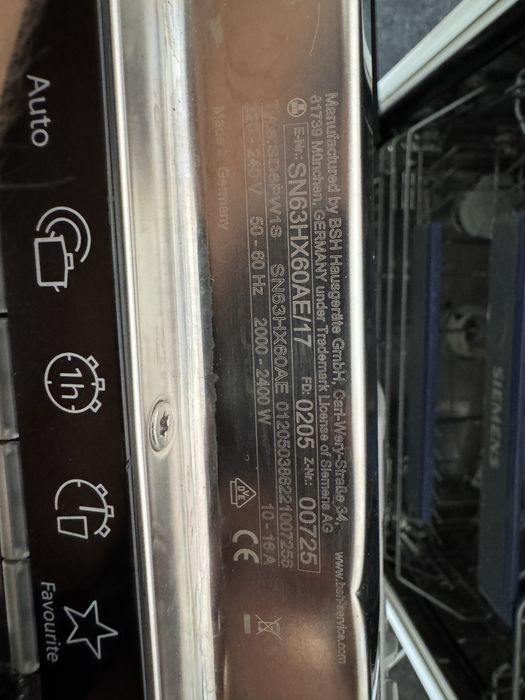 Посудомийна машина Siemens SN63HX60AE 2022року