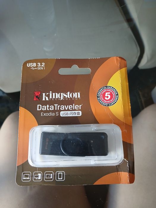 Pen Drive Kingston DataTraveler Exodia S 64GB USB 3.2 (Nova)