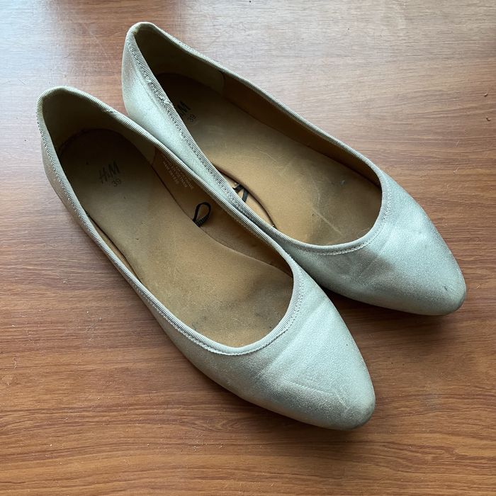 Srebrne baleriny H&M 39