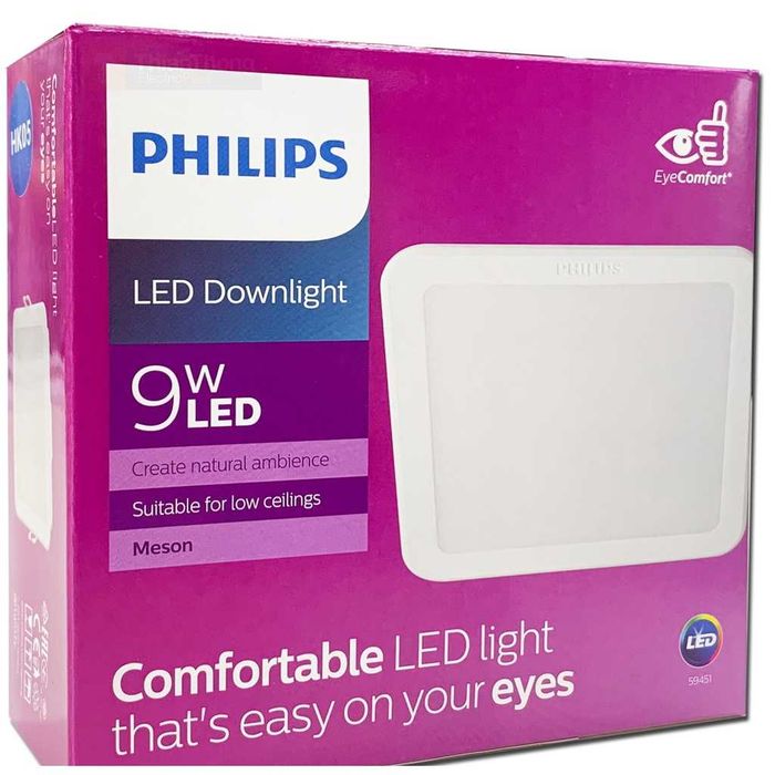 Panel LED Philips Meson Downlight 9W Kwadratowy Podtynkowy | Nowe