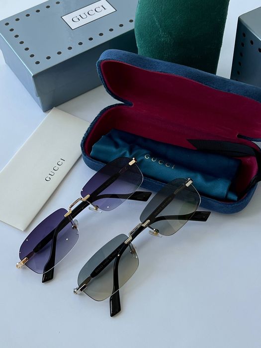 Gucci гуччі окуляри чорні коричневі чоловічі жіночі унісекс прямокутні