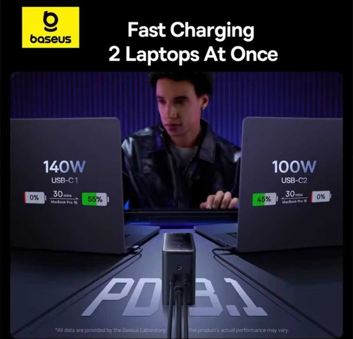 Потужний зарядний пристрій Baseus 240 Вт GaN