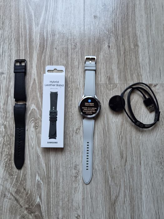 Samsung watch 4 46mm classic - super zestaw,  2 oryginalne  paskip
