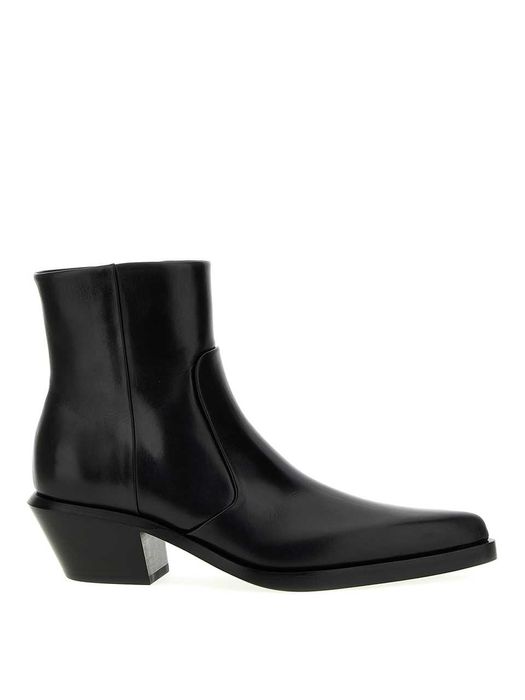 Buty ze skóry - Off-White - slim texan ankle boots - roz. 42 (KO3478)