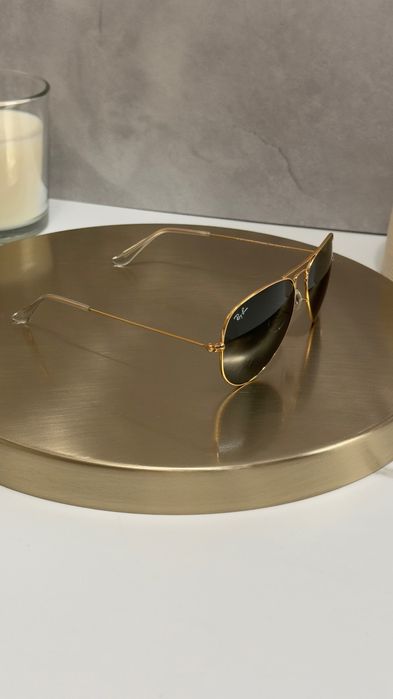 Сонцезахисні окуляри Ray-Ban RB3025 Aviator золоті G15 авіатори унісекс оригінал