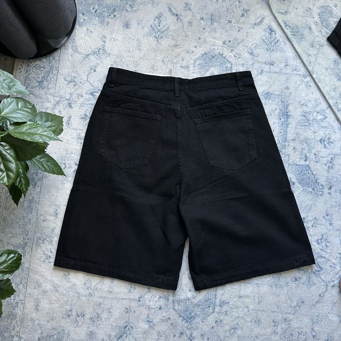 Широкі чорні джинсові шорти baggy oversized sk8 y2k jaded london skater opium rap bootcut flared оверсайз реп базові
