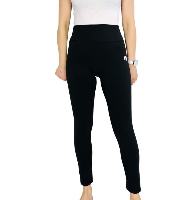 Czarne legginsy z białym logo M 38