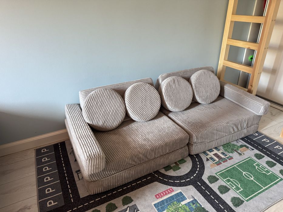 Wielofunkcyjna sofa modułowa KLOCKI piankowe - SZARA