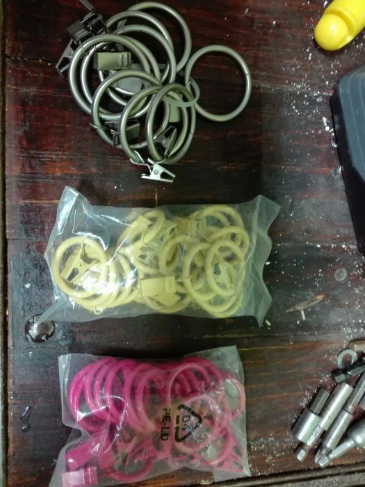 Argolas cores para cortinados