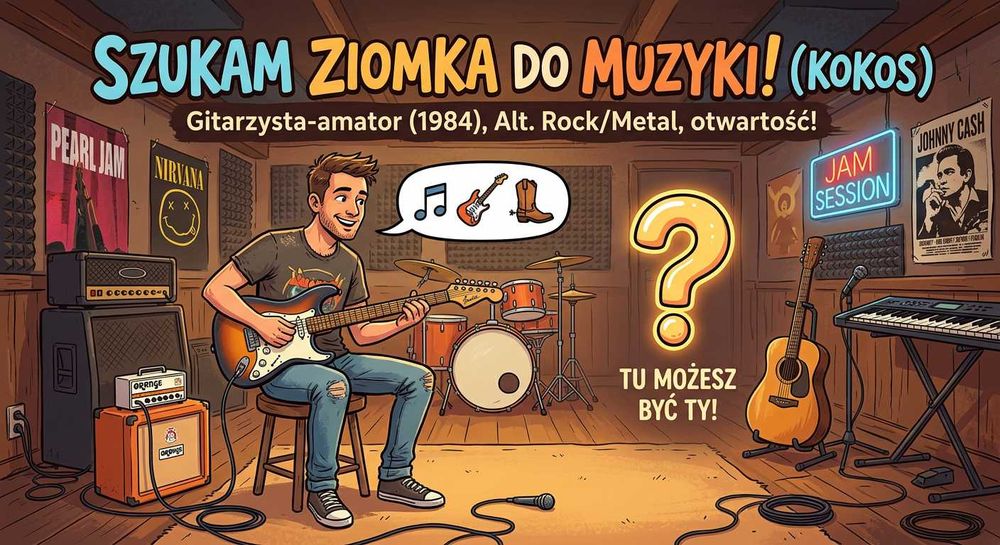 Gitarzysta-amator szuka ziomka do wspólnego tworzenia