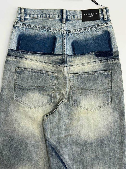 Джинси Balenciaga Cargo faded baggy opium archive синие джинсы M