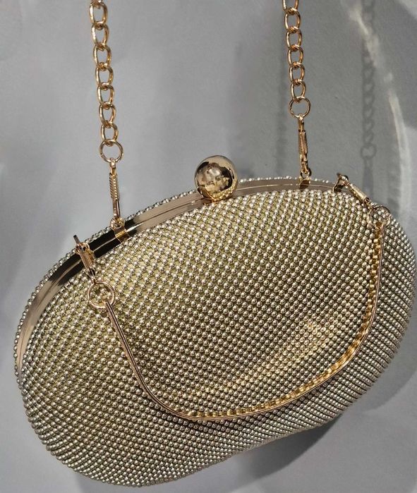 Złota Torebka Kopertówka - NOWA !!!