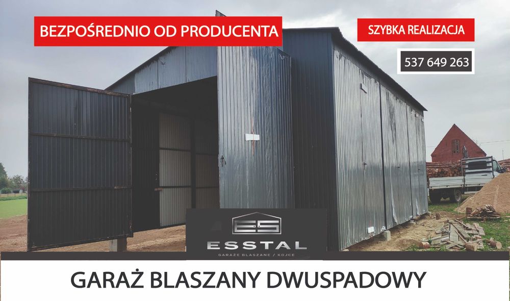 Garaż Blaszany|MAGAZYN ROLNICZY|Hala|Wiata|Blaszane|Schowek - ESSTAL*