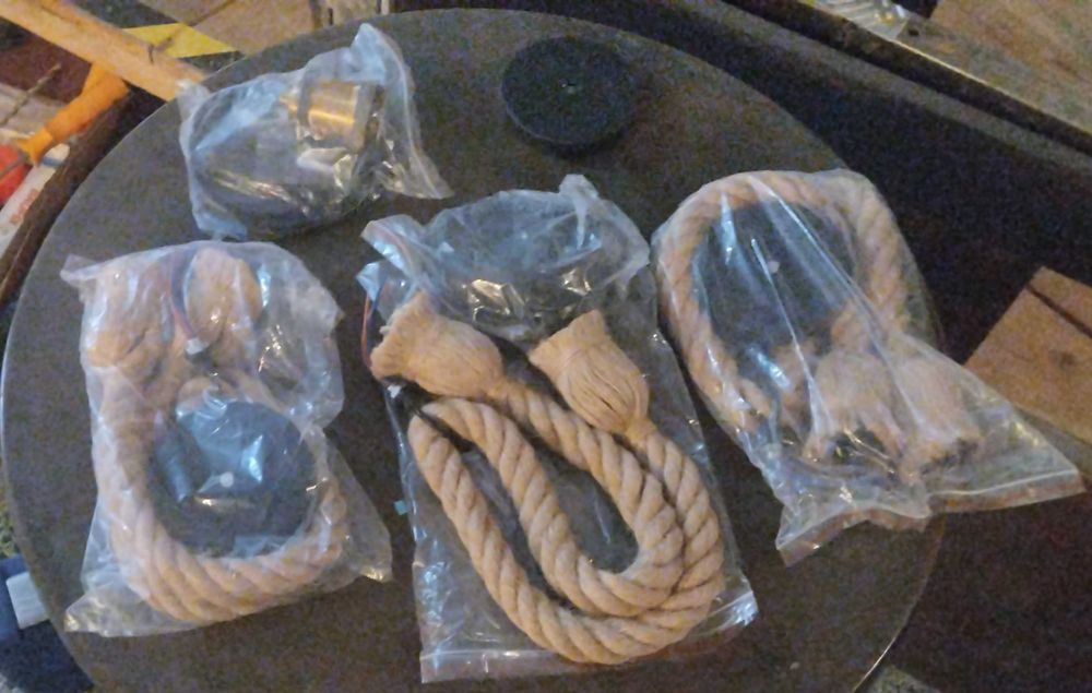 Candeeiros suspenso de cânhamo novos...E muito mais