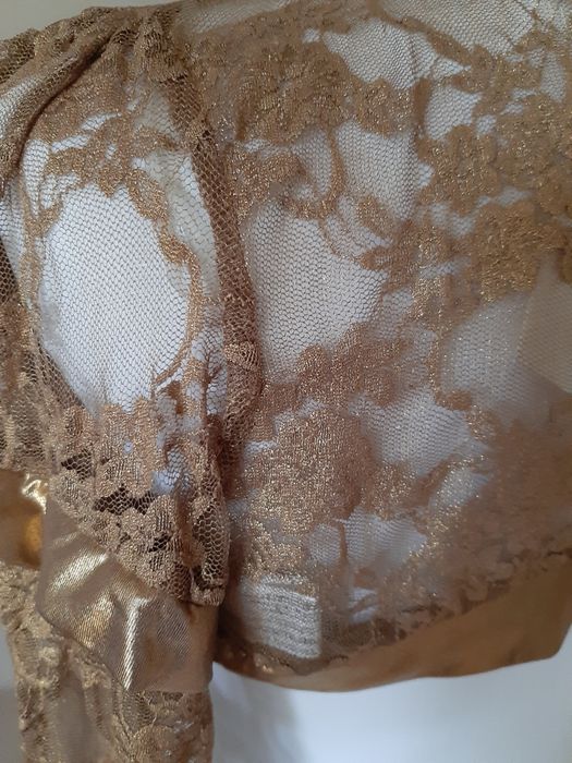 Bolero złote kolekcja koronka Slim ślub impreza wesele sylwester tkmax