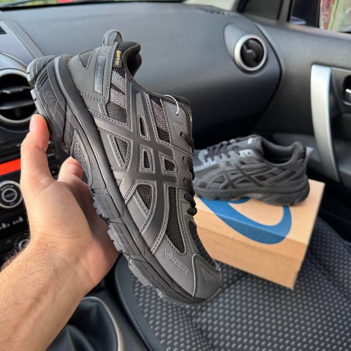 Чоловічі термо кросівки сірі Gel Venture 6 Grey black Gore Tex