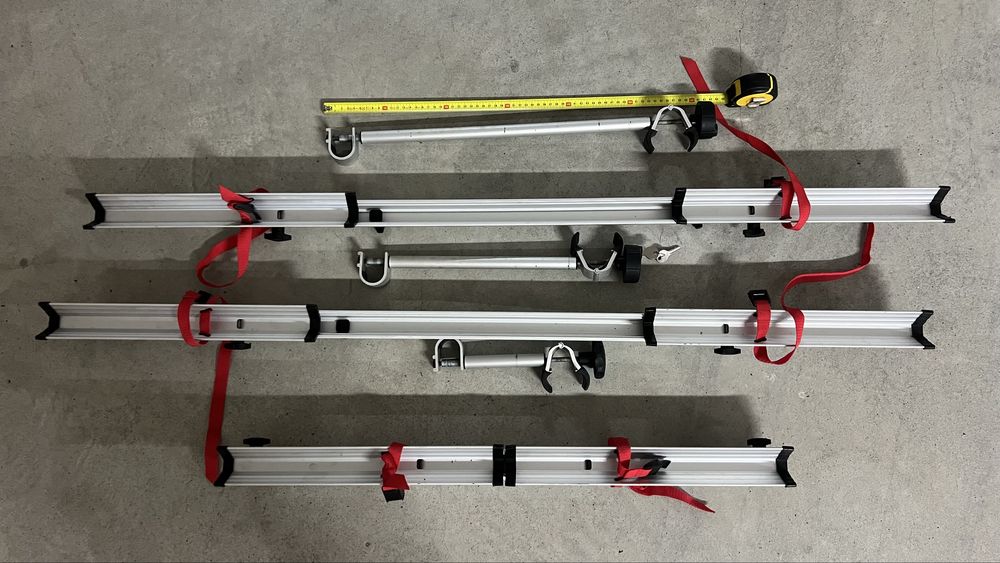 Calhas extensiveis porta bicicletas bola de engate auto caravana.