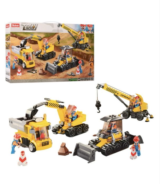 Конструктор SLUBAN Town Будтехніка, 465 елементів, 5 фігурок