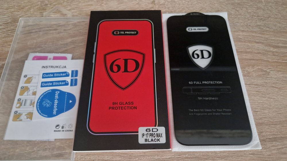 Hartowane szkło Tel Protect Full Glue 6D do Iphone 17 Pro Max