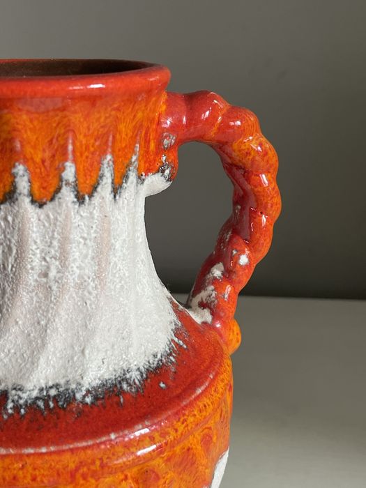 Ceramiczny wazon Carstens Fat Lava. Stara ceramika West Germany.