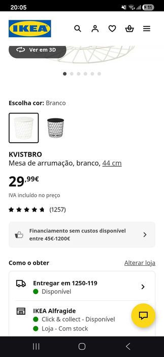 Mesa de arrumacao Ikea KVISTBRO