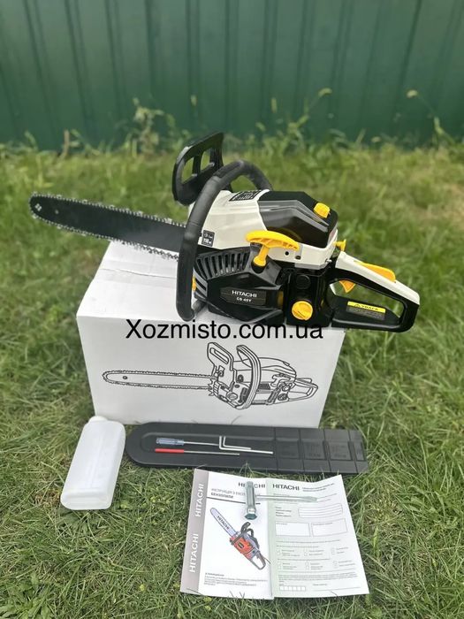 Бензопила Hitachi CS-45-Y Японія Мотопила бензинова ланцюгова Хітачі шина 45 см 4.2 кВт (5.7 л. с) з праймером